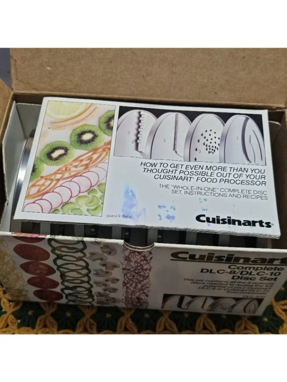 Vintage Cuisinart Complete DLC-8 / DLC-10 Disc Set Food Processor 8 Blades